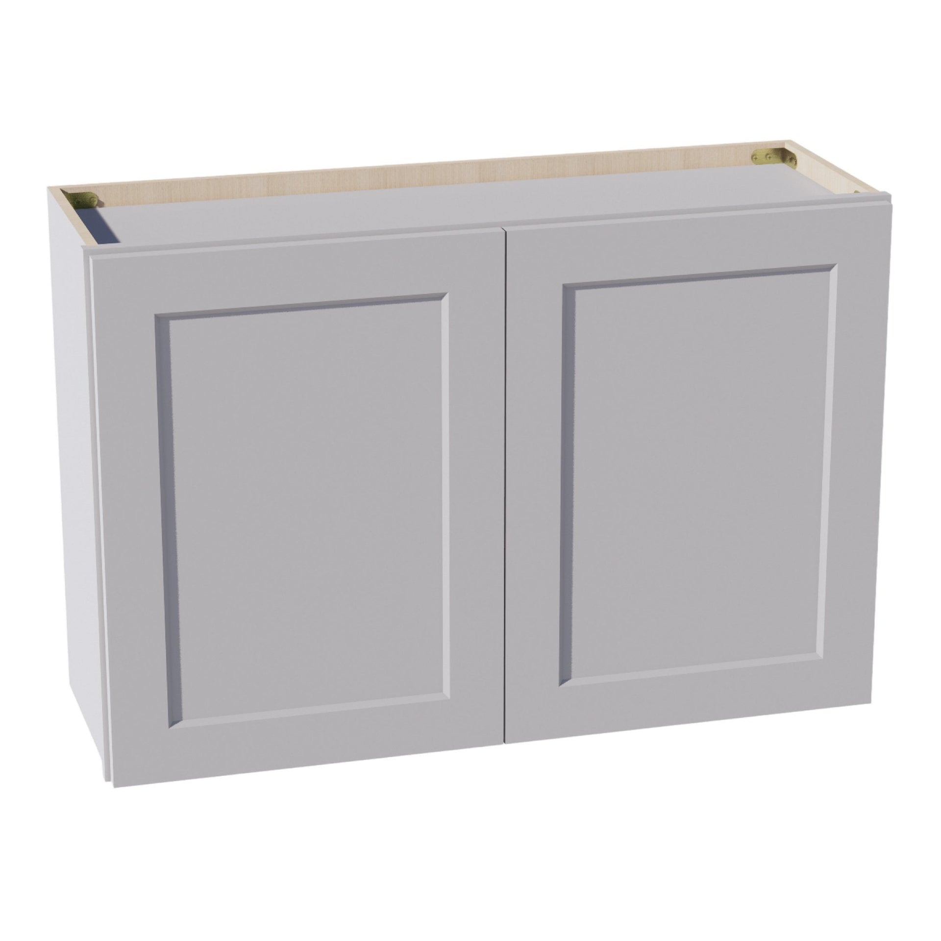W3624-SLG: Shaker Light Grey 36"W x 24"H 2 Doors Standard Wall Bridge Cabinet