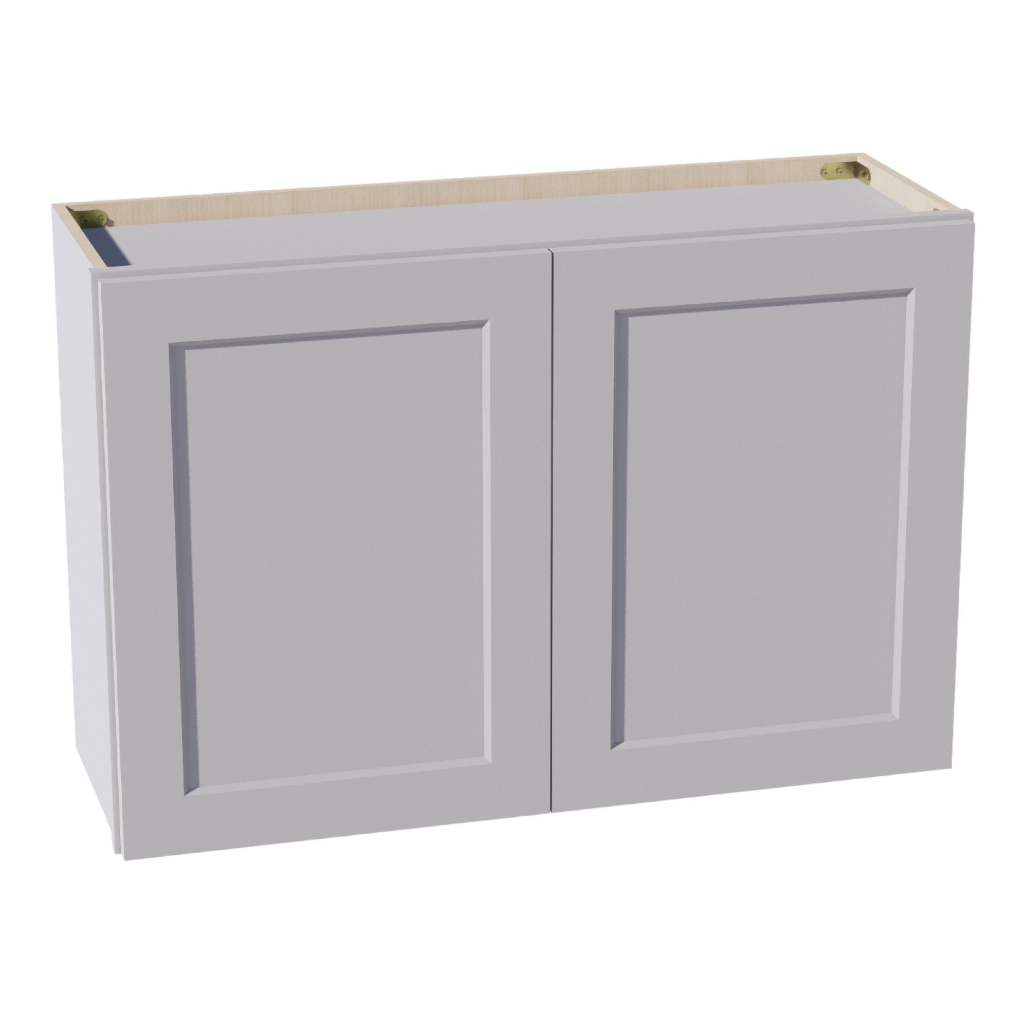 W3624-SLG: Shaker Light Grey 36"W x 24"H 2 Doors Standard Wall Bridge Cabinet