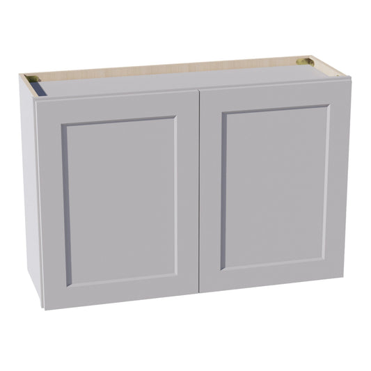 W3624-SLG  Wall Cabinet 2 Doors & 2 Shelves - Shaker Style - Light Grey   36"W x 21"H x 24"D