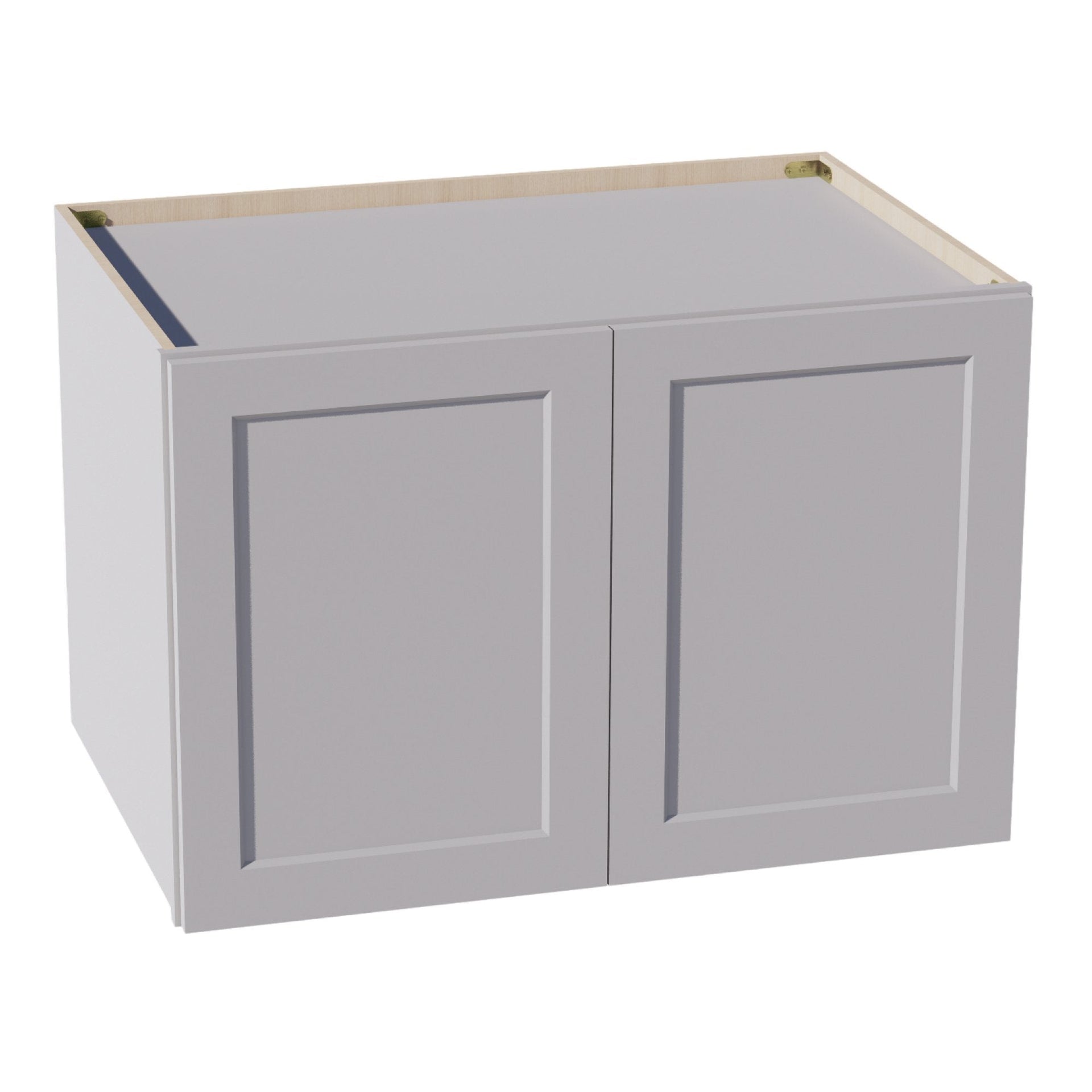 W362424-SLG: Shaker Light Grey 36"W x 24"H x 24"D 2 Doors & 1 Shelf Standard Bridge Wall Cabinet