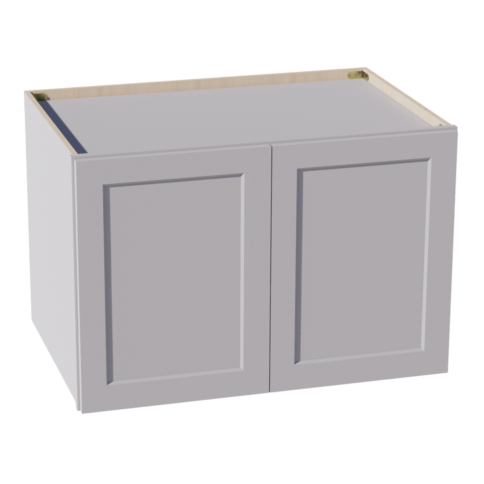 W362424-SLG: Shaker Light Grey 36"W x 24"H x 24"D 2 Doors & 1 Shelf Standard Bridge Wall Cabinet