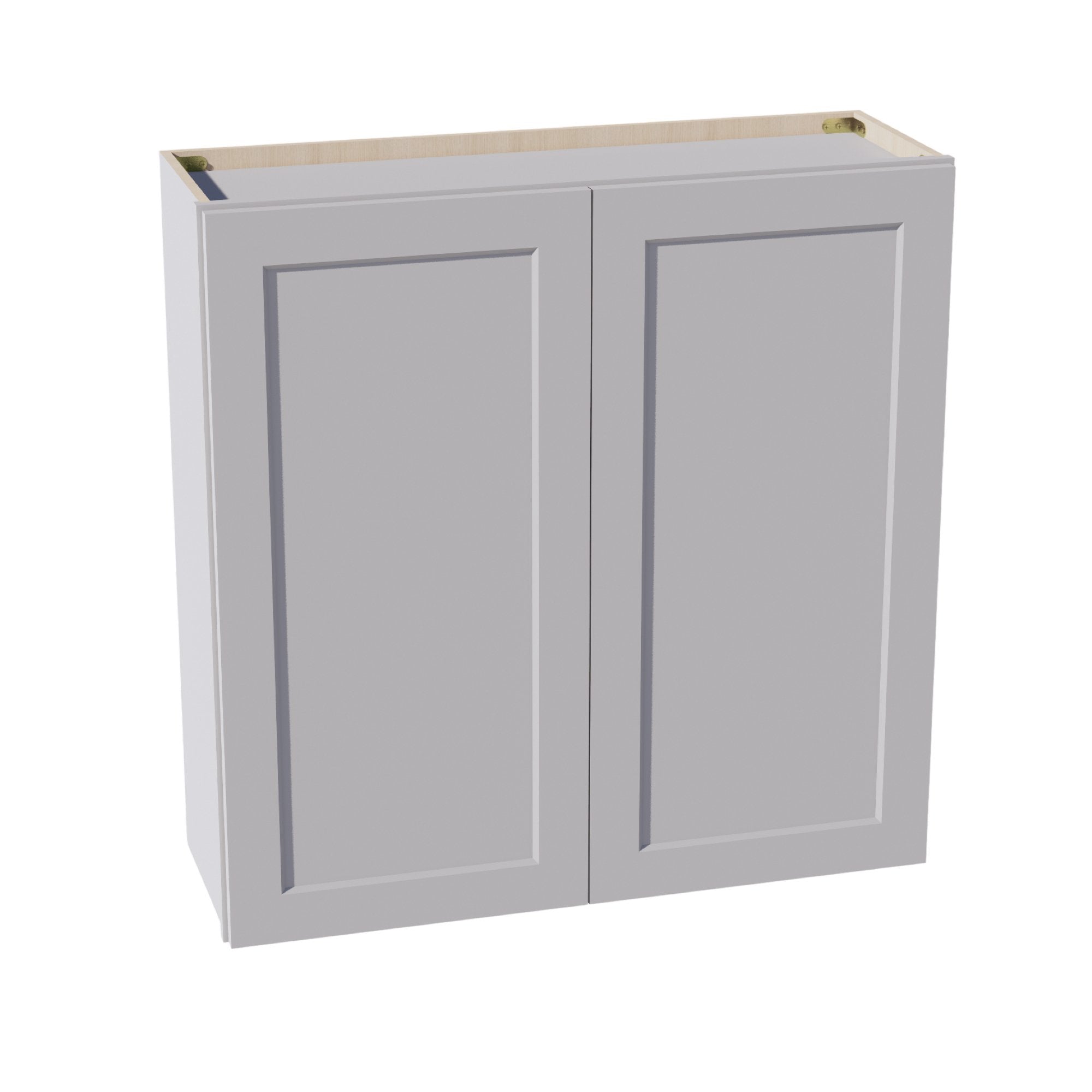 W3636-SLG: Shaker Light Grey 36"W x 36"H 2 Doors & 2 Shelves Standard Wall Cabinet