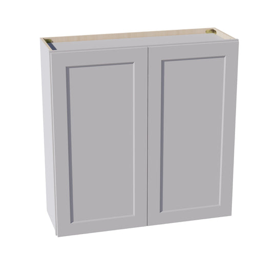 W3636-SLG: Shaker Light Grey 36"W x 36"H 2 Doors & 2 Shelves Standard Wall Cabinet