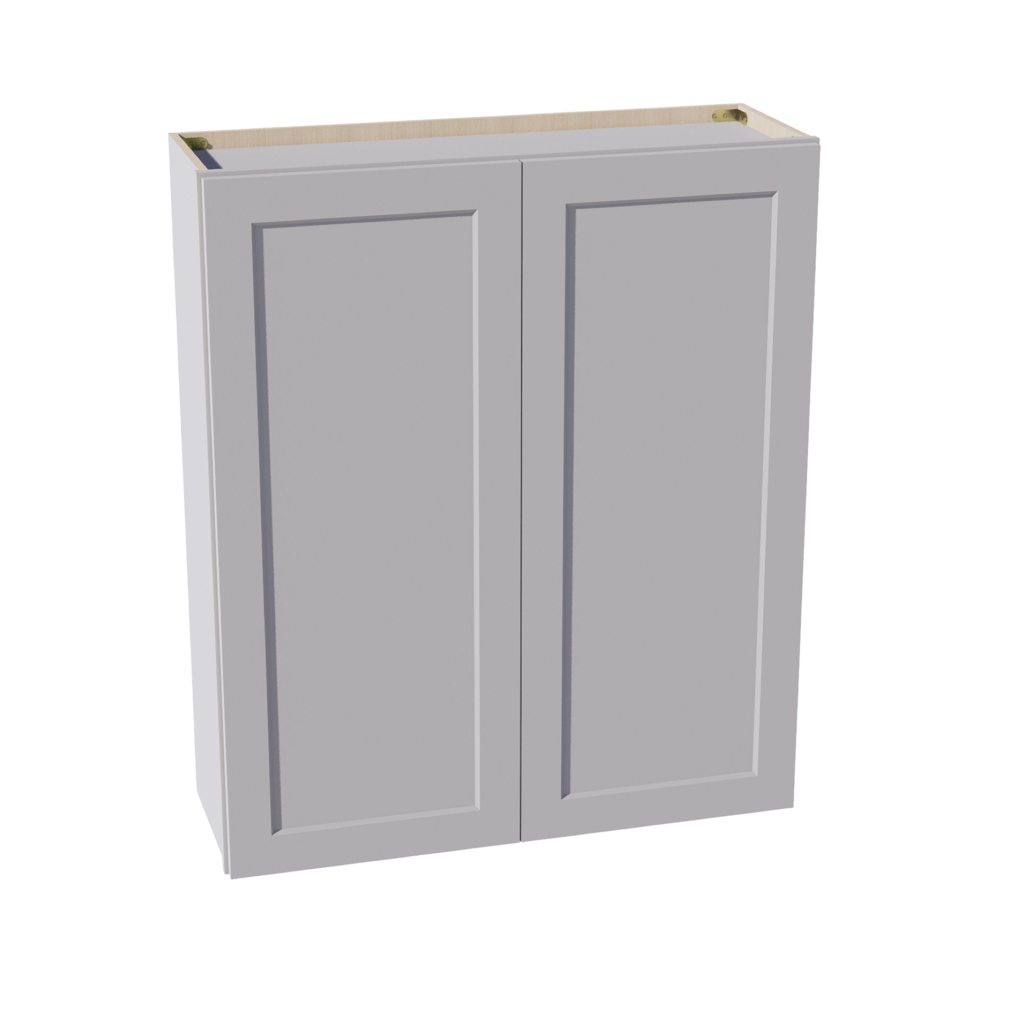 W3642-SLG: Shaker Light Grey 36"W x 42"H 2 Doors & 3 Shelves Standard Wall Cabinet