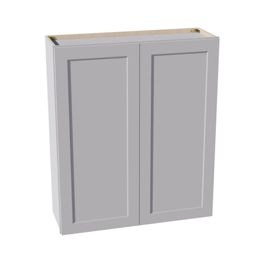 W3642-SLG  Wall Cabinet 2 Doors & 2 Shelves - Shaker Style - Light Grey   36"W x 42"H x 12"D
