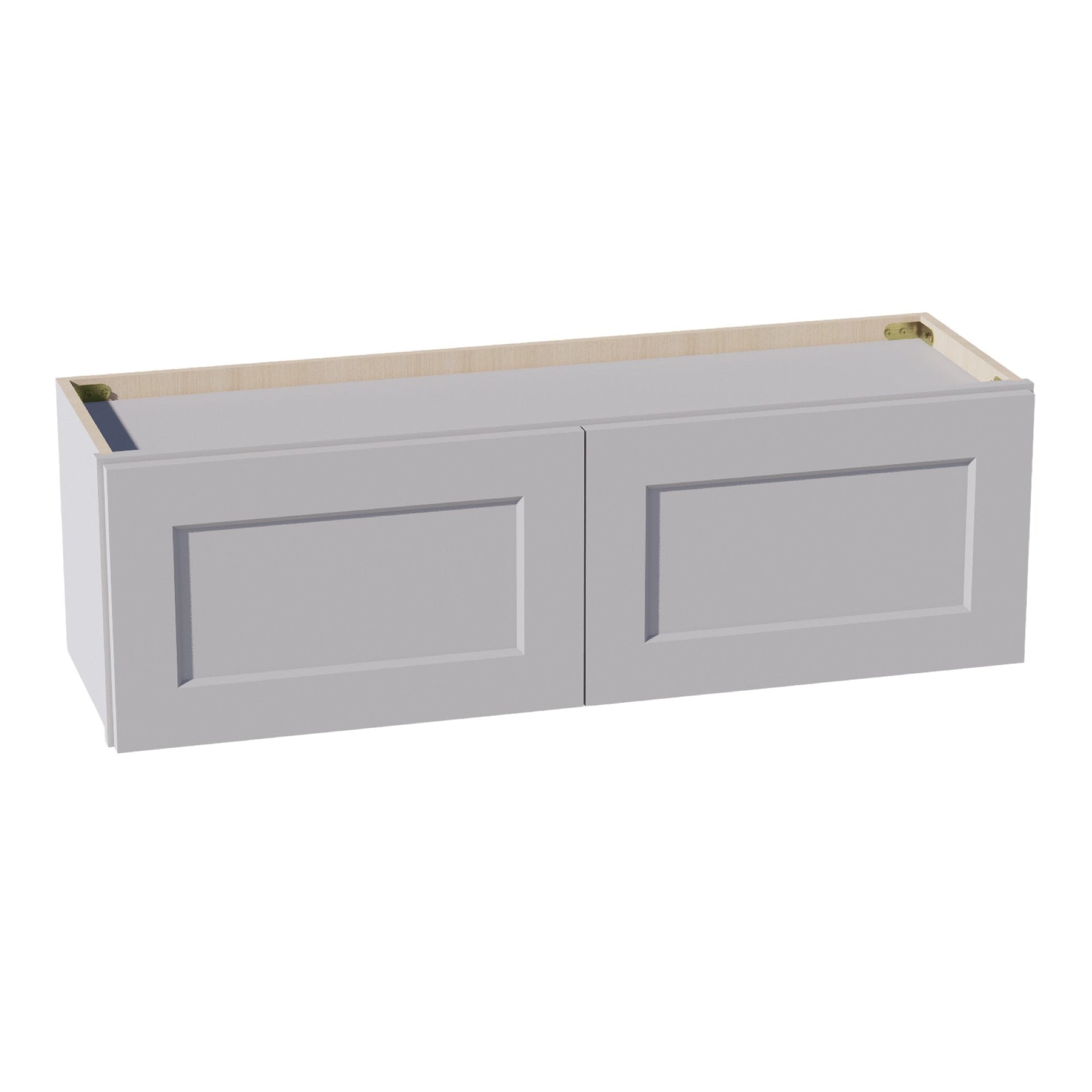 W3912-SLG: Shaker Light Grey 39"W x 12"H 2 Doors Standard Wall Bridge Cabinet