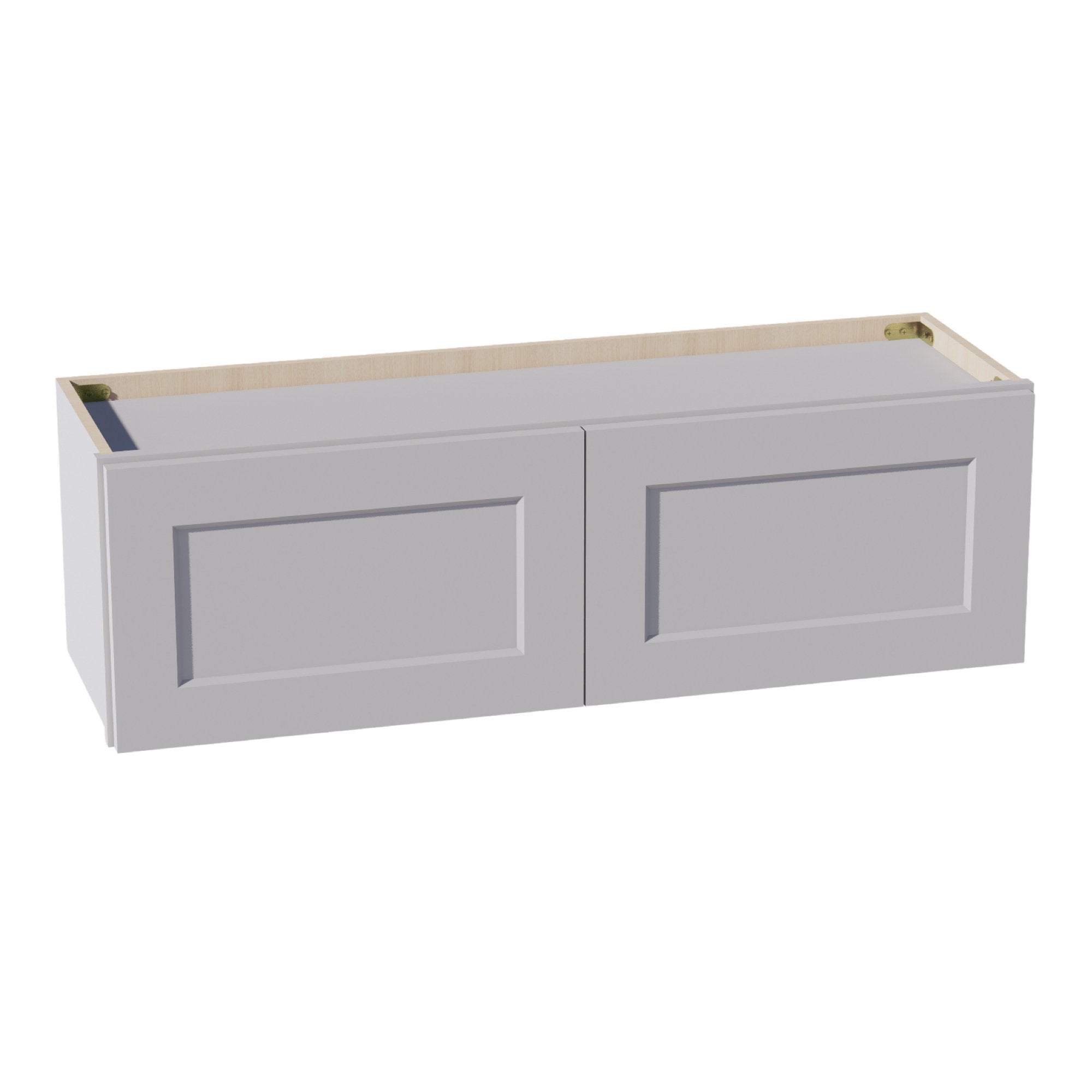 W3912-SLG: Shaker Light Grey 39"W x 12"H 2 Doors Standard Wall Bridge Cabinet