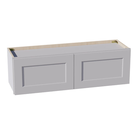 W3912-SLG: Shaker Light Grey 39"W x 12"H 2 Doors Standard Wall Bridge Cabinet