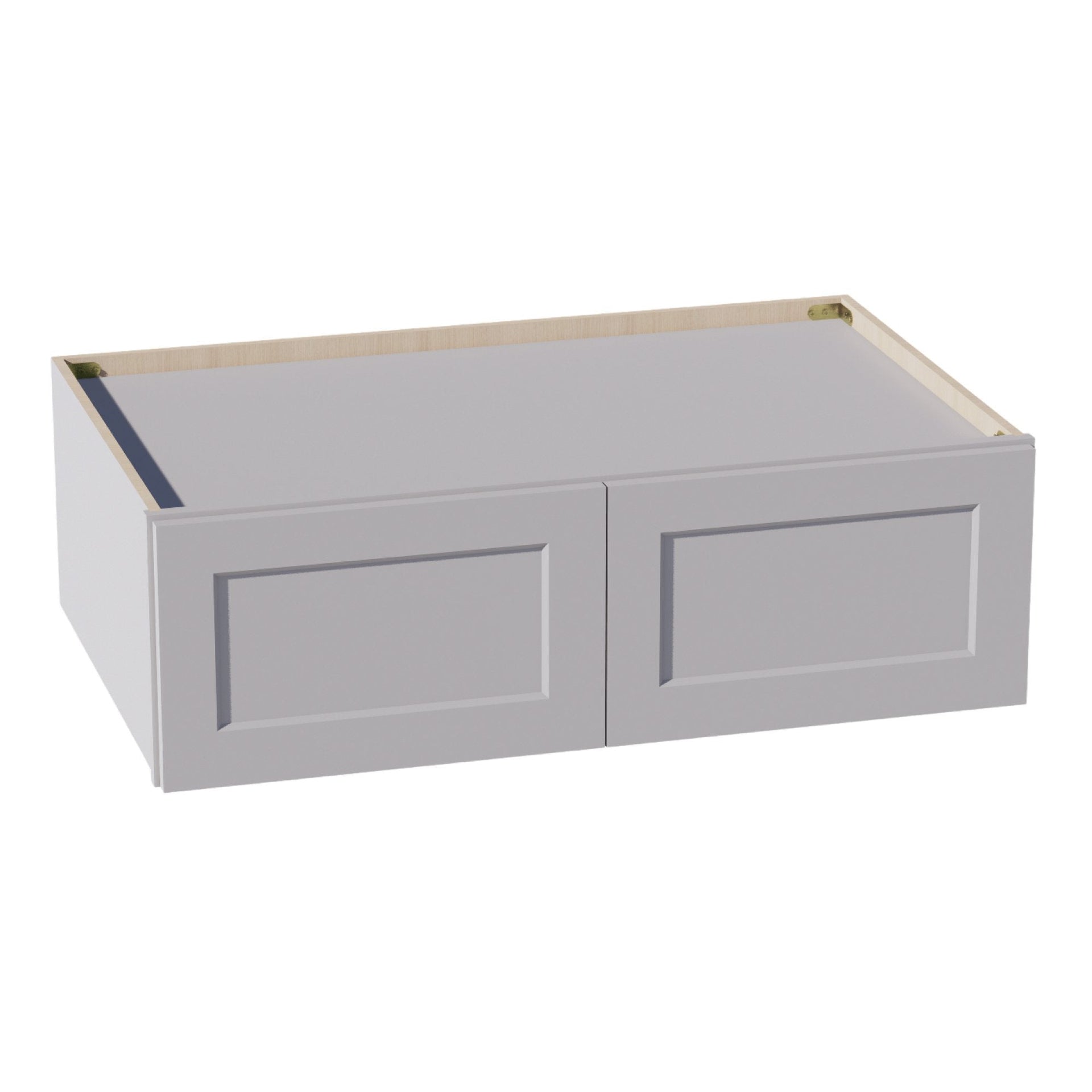 W391224-SLG: Shaker Light Grey 39"W x 12"H x 24"D 2 Doors Standard Bridge Wall Cabinet