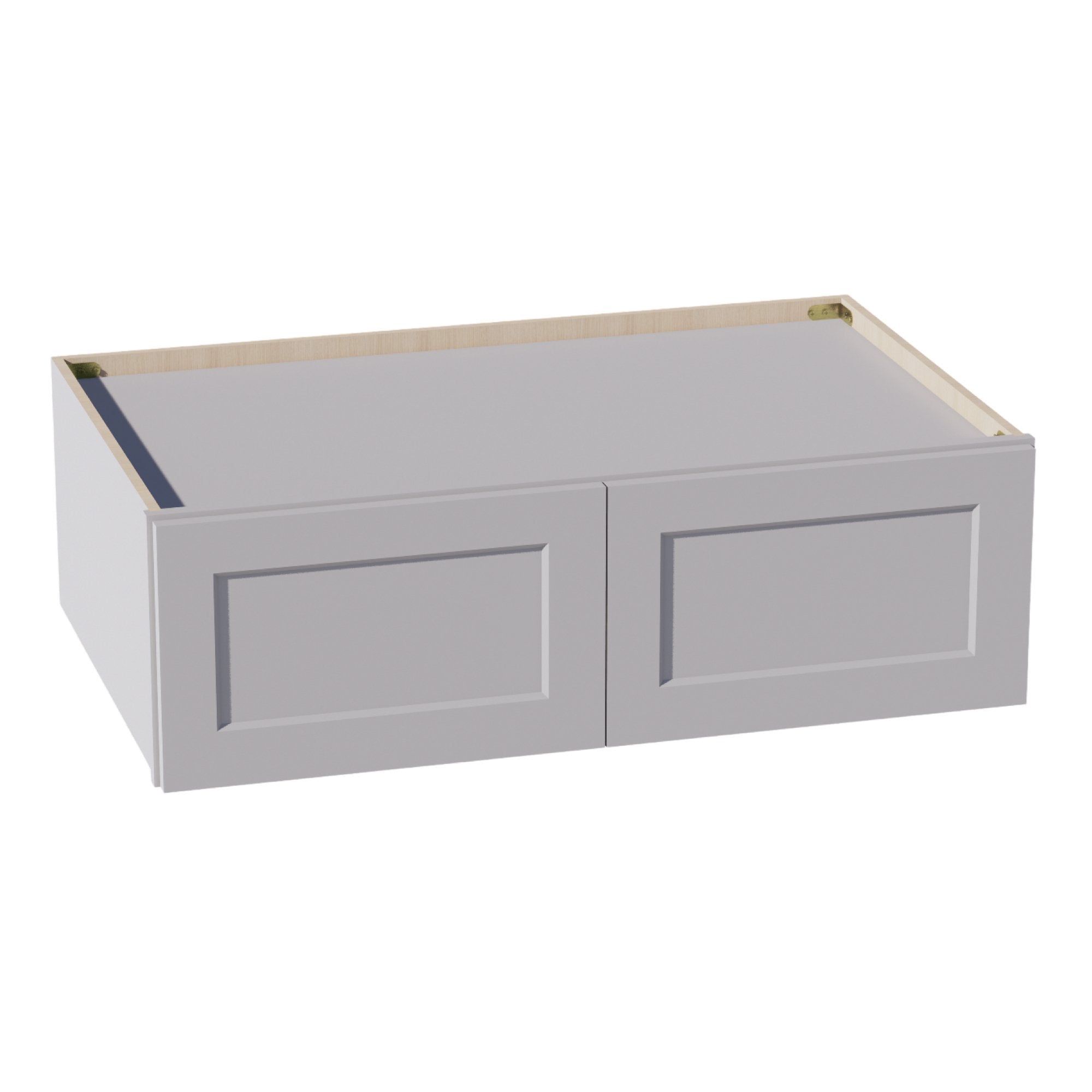 W391224-SLG: Shaker Light Grey 39"W x 12"H x 24"D 2 Doors Standard Bridge Wall Cabinet