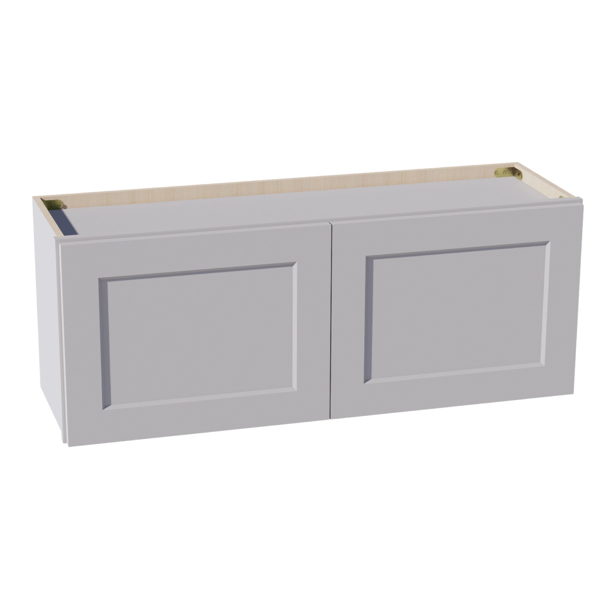 W3915-SLG: Shaker Light Grey 39"W x 15"H 2 Doors Standard Wall Bridge Cabinet