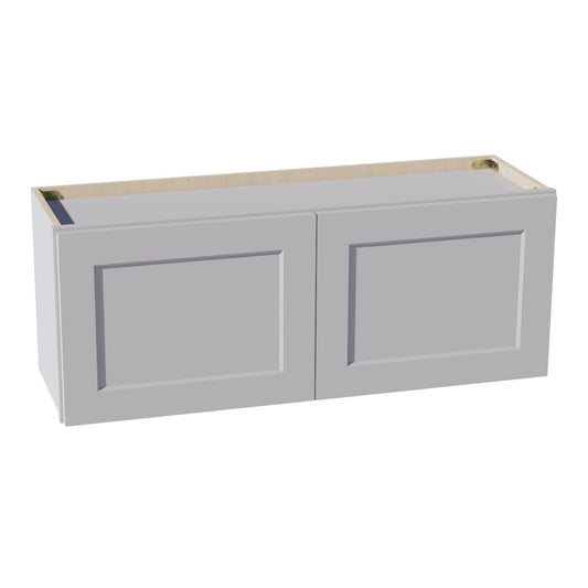 W3915-SLG: Shaker Light Grey 39"W x 15"H 2 Doors Standard Wall Bridge Cabinet