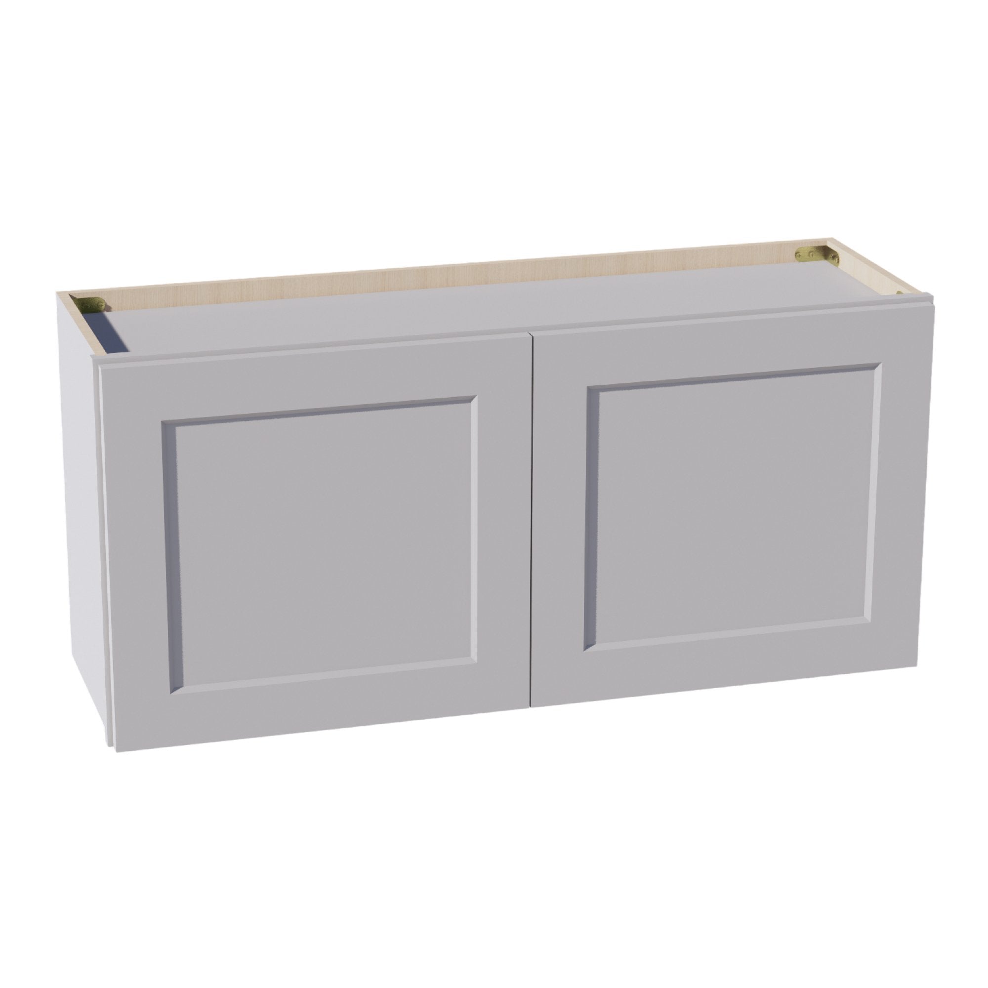 W3918-SLG: Shaker Light Grey 39"W x 18"H 2 Doors Standard Wall Bridge Cabinet