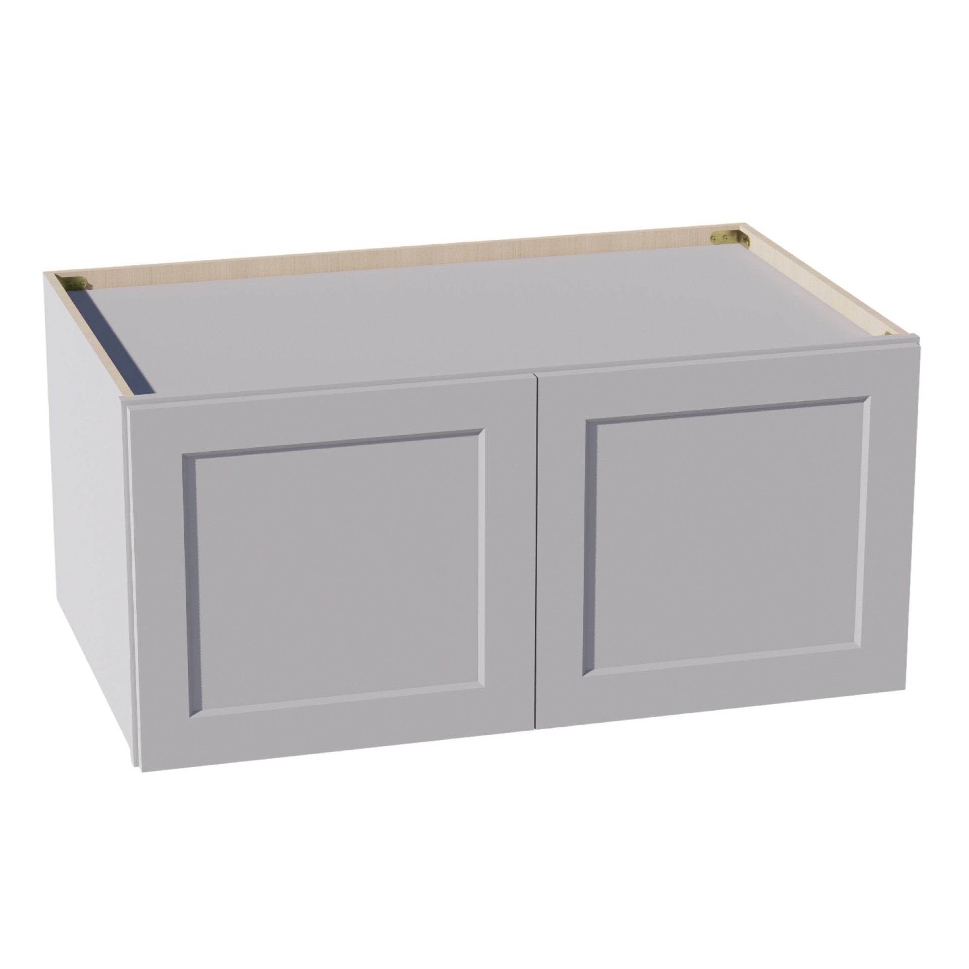W391824-SLG: Shaker Light Grey 39"W x 18"H x 24"D 2 Doors Standard Bridge Wall Cabinet