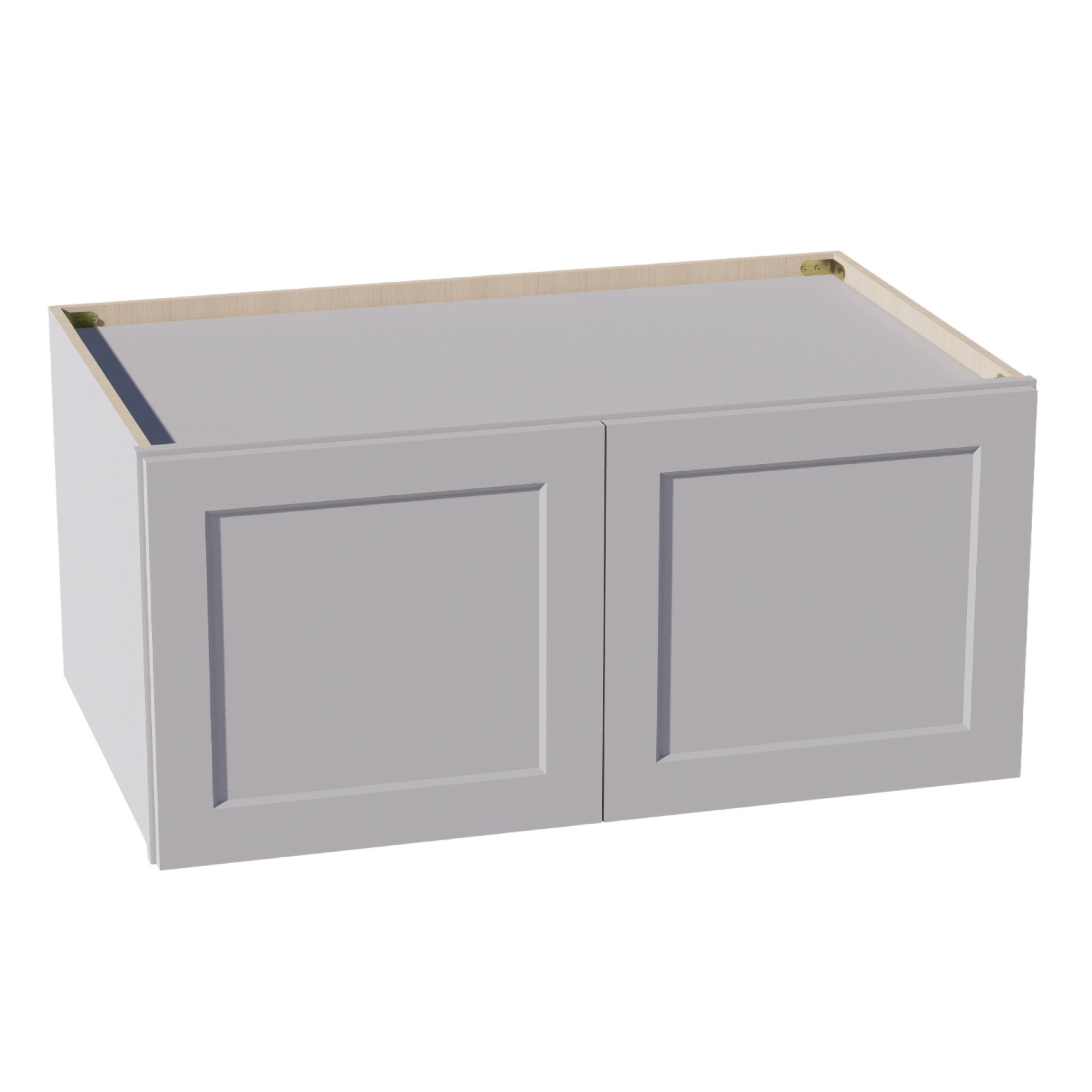 W391824-SLG: Shaker Light Grey 39"W x 18"H x 24"D 2 Doors Standard Bridge Wall Cabinet
