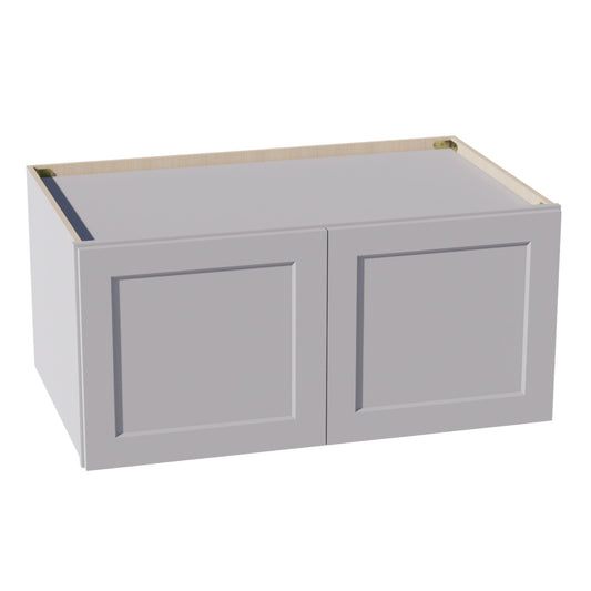 W391824-SLG  Wall Cabinet 2 Doors & 2 Shelves - Shaker Style - Light Grey   39"W x 18"H x 24"D