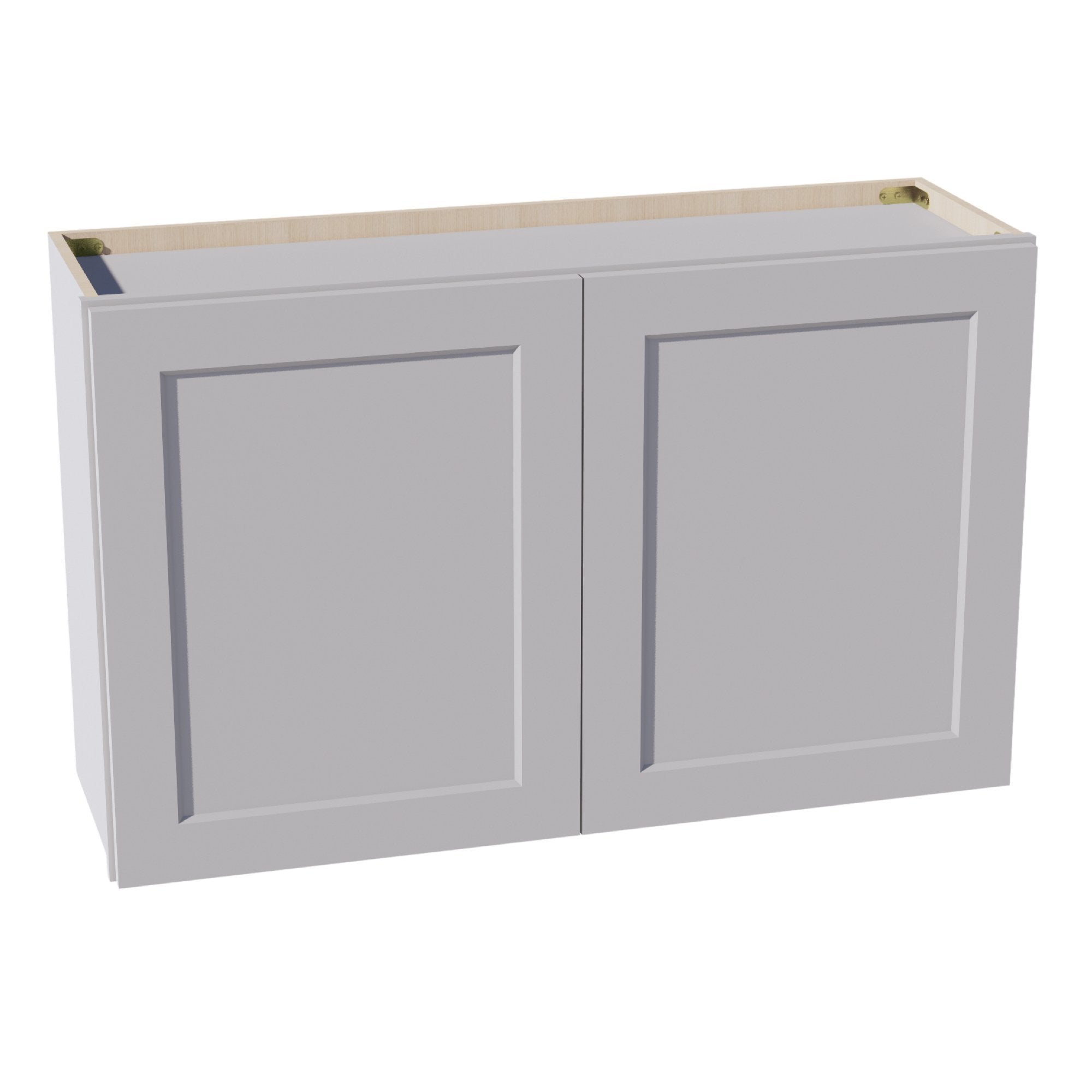 W3924-SLG: Shaker Light Grey 39"W x 24"H 2 Doors Standard Wall Bridge Cabinet
