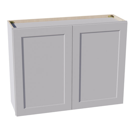 W3930-SLG  Wall Cabinet 2 Doors & 2 Shelves - Shaker Style - Light Grey   39"W x 30"H x 12"D