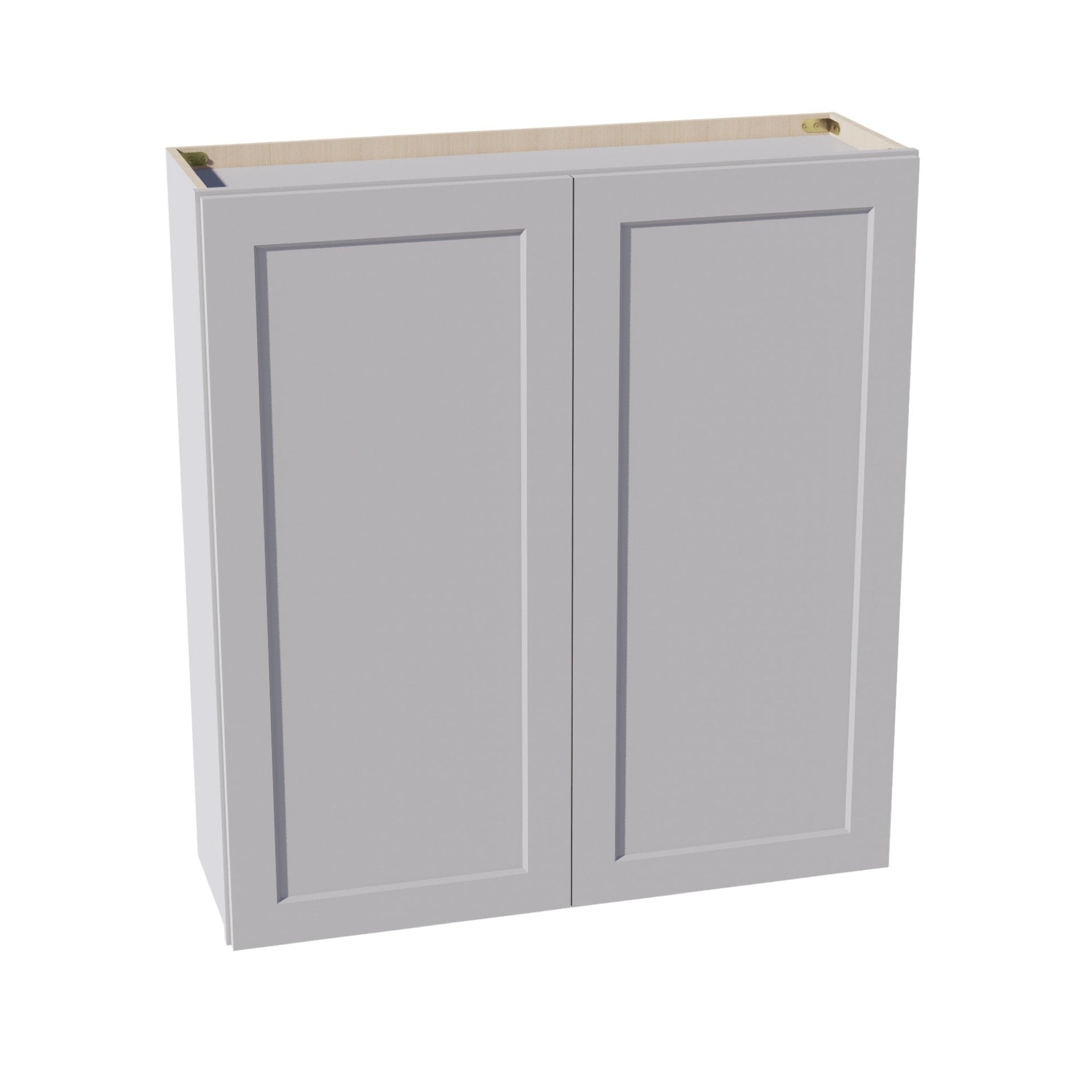 W3942-SLG: Shaker Light Grey 39"W x 42"H 2 Doors & 3 Shelves Standard Wall Cabinet