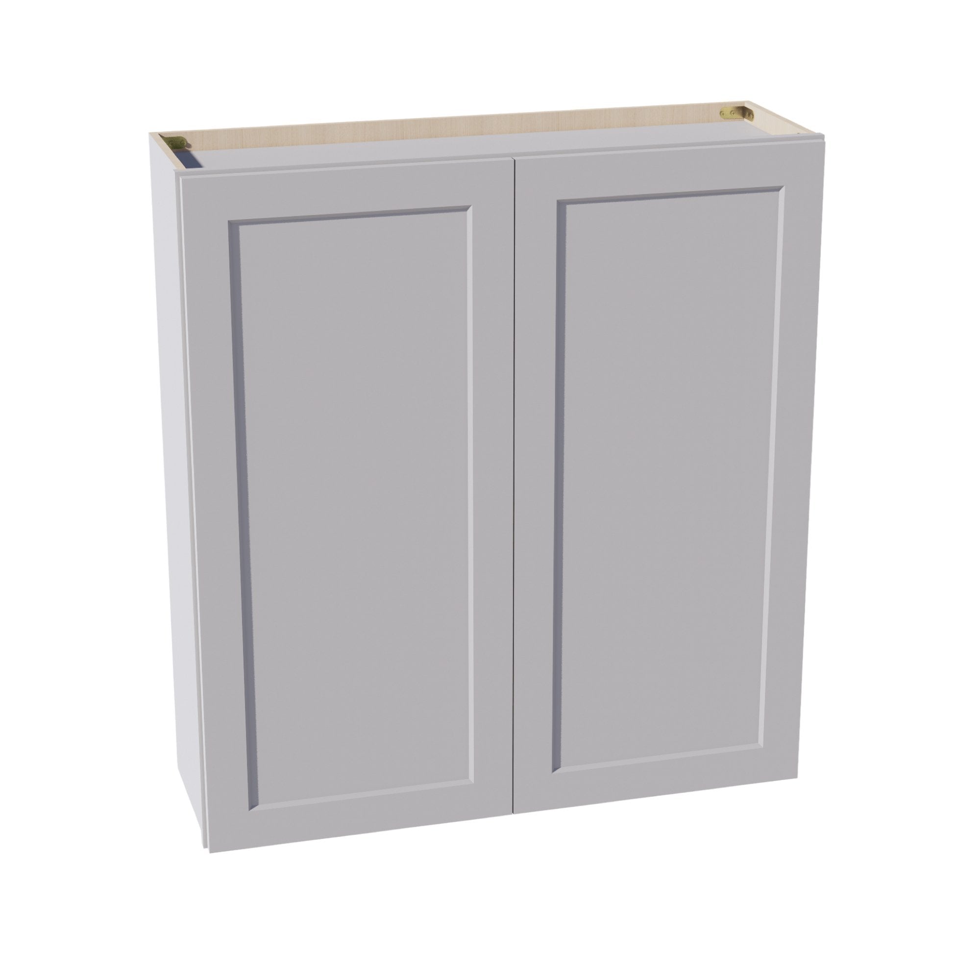 W3942-SLG: Shaker Light Grey 39"W x 42"H 2 Doors & 3 Shelves Standard Wall Cabinet