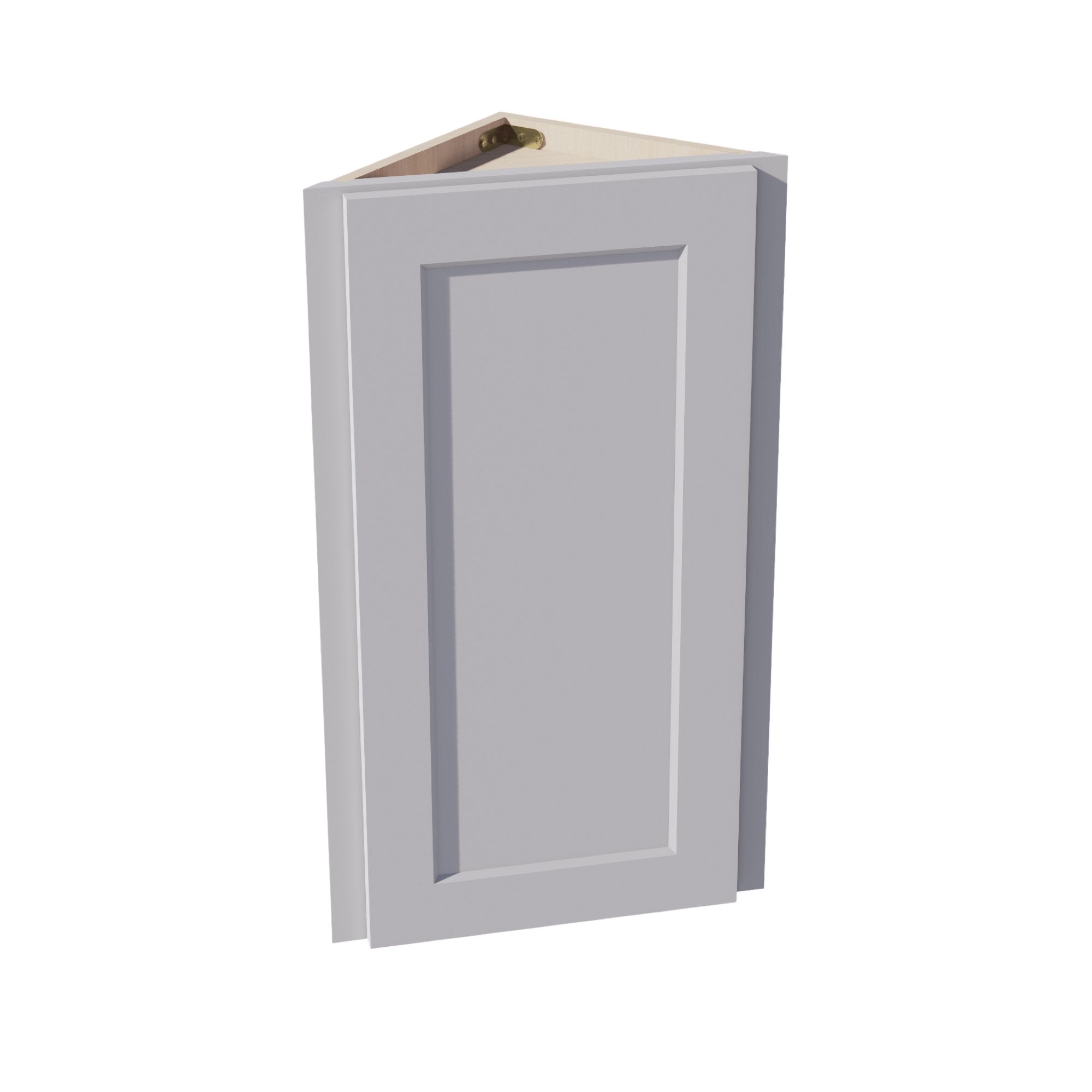WAE1230-SLG: Shaker Light Grey 12"W x 30"H x 12"D 1 Door & 2 Shelves Wall Angle End Cabinet