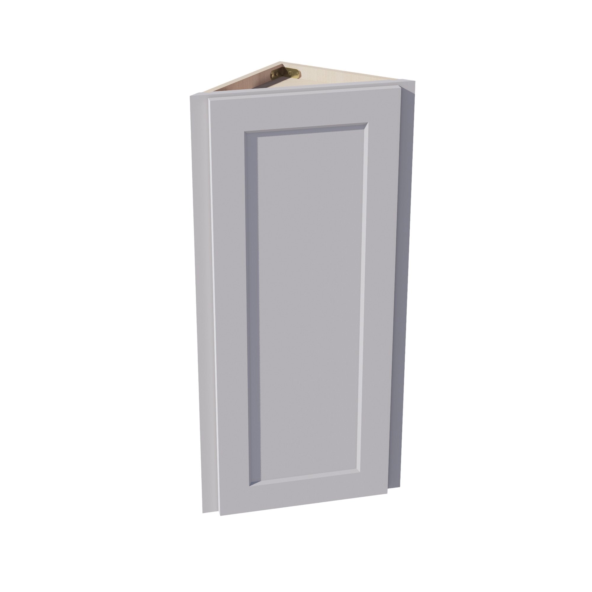 WAE1236-SLG: Shaker Light Grey 12"W x 36"H x 12"D 1 Door & 2 Shelves Wall Angle End Cabinet