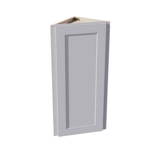 WAE1236-SLG: Shaker Light Grey 12"W x 36"H x 12"D 1 Door & 2 Shelves Wall Angle End Cabinet