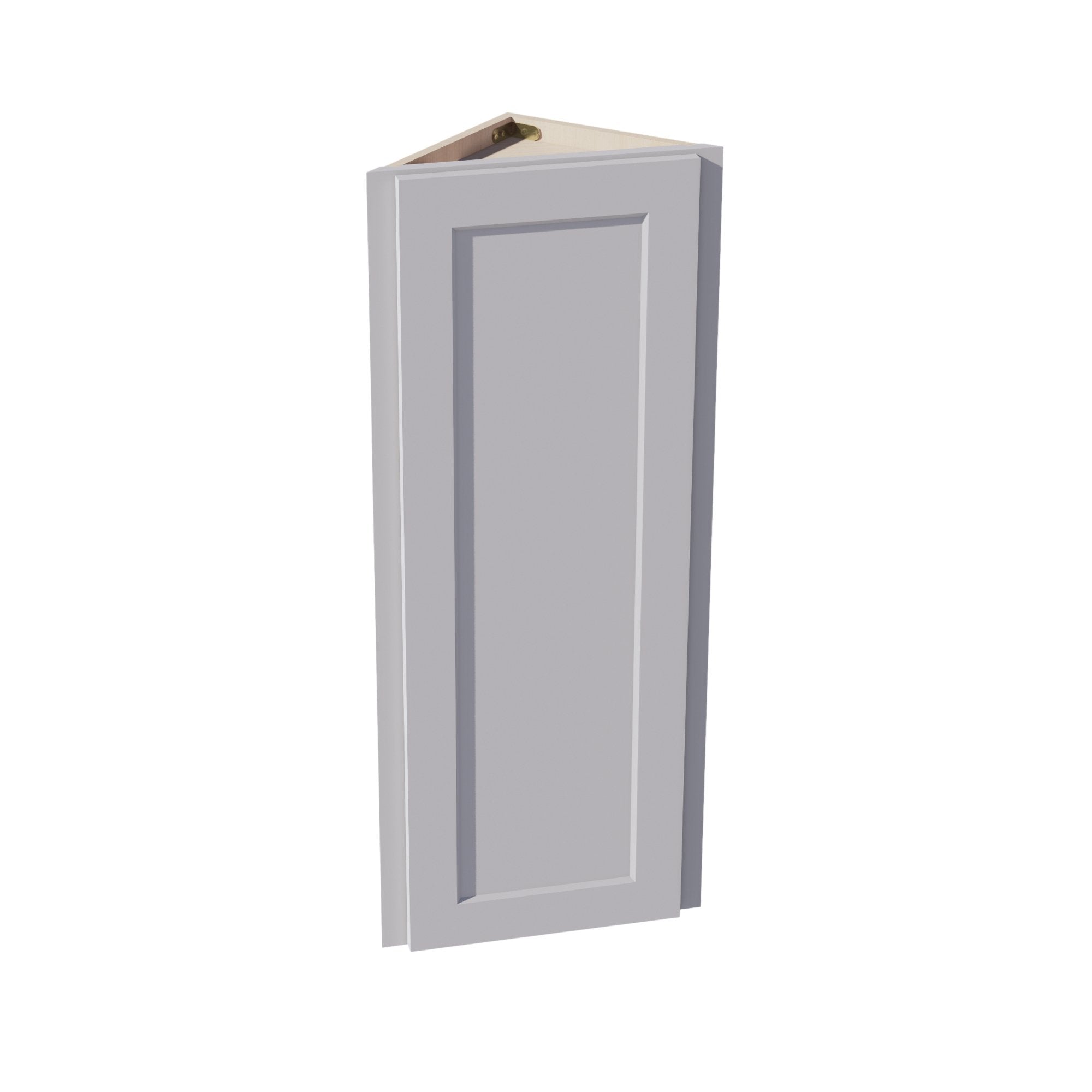 WAE1242-SLG: Shaker Light Grey 12"W x 42"H x 12"D 1 Door & 3 Shelves Wall Angle End Cabinet