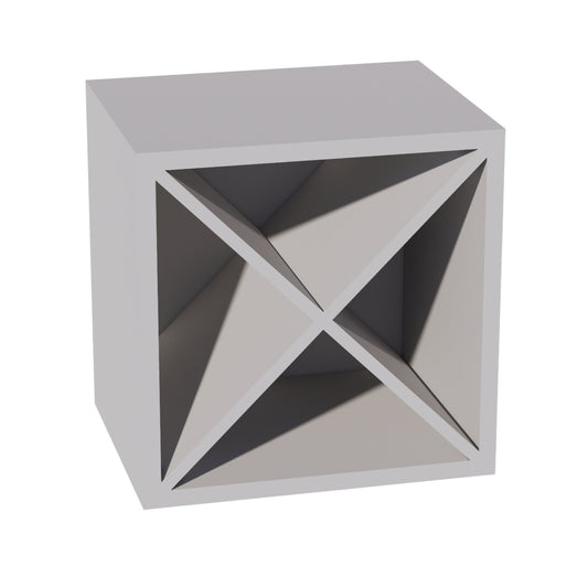 WR1515-SLG: Shaker Light Grey 15"W x 15"H x 12"D Wall Wine Rack Incl. Shelf