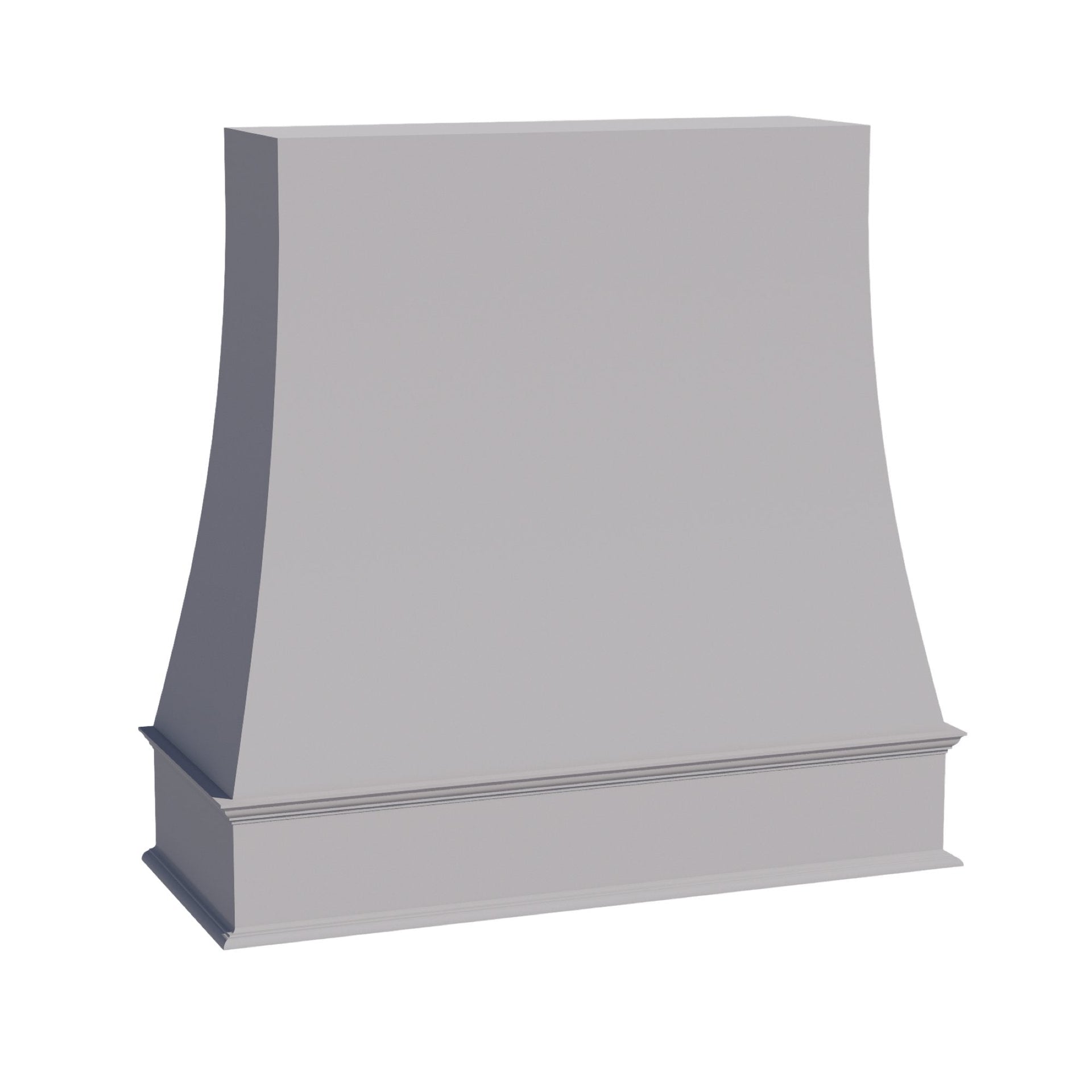 WRH4848-SLG: Shaker Light Grey 48"W x 48"H Wood Wall Mounted Range Hoods