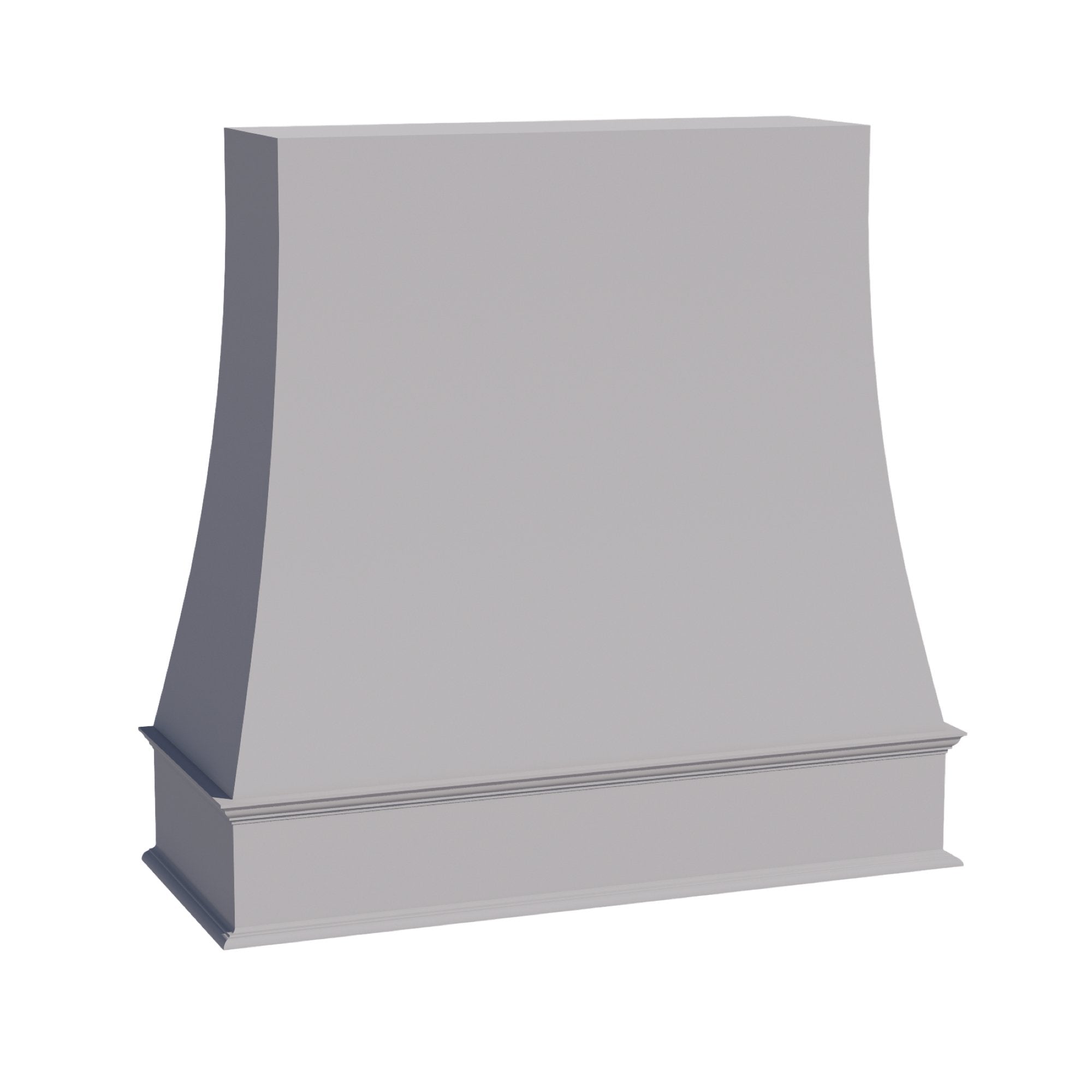 WRH4848-SLG: Shaker Light Grey 48"W x 48"H Wood Wall Mounted Range Hoods