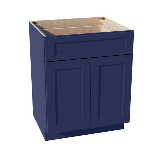 B27-SB  Base cabinet - Shaker Style - Blue   27"W x 34-1/2"H x 24"D