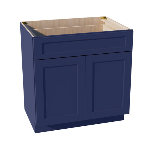 B33-SB  Base cabinet - Shaker Style - Blue   39"W x 34-1/2"H x 24"D