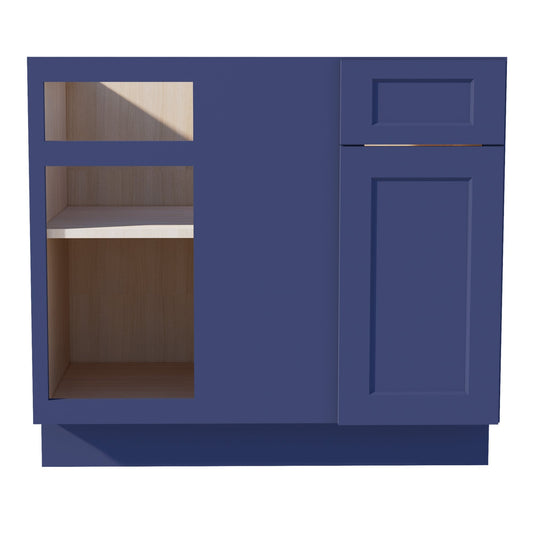 BBC39/42-SB  Base cabinet Blind Corner - Shaker Style - Blue   39"W x 34-1/2"H x 24"D
