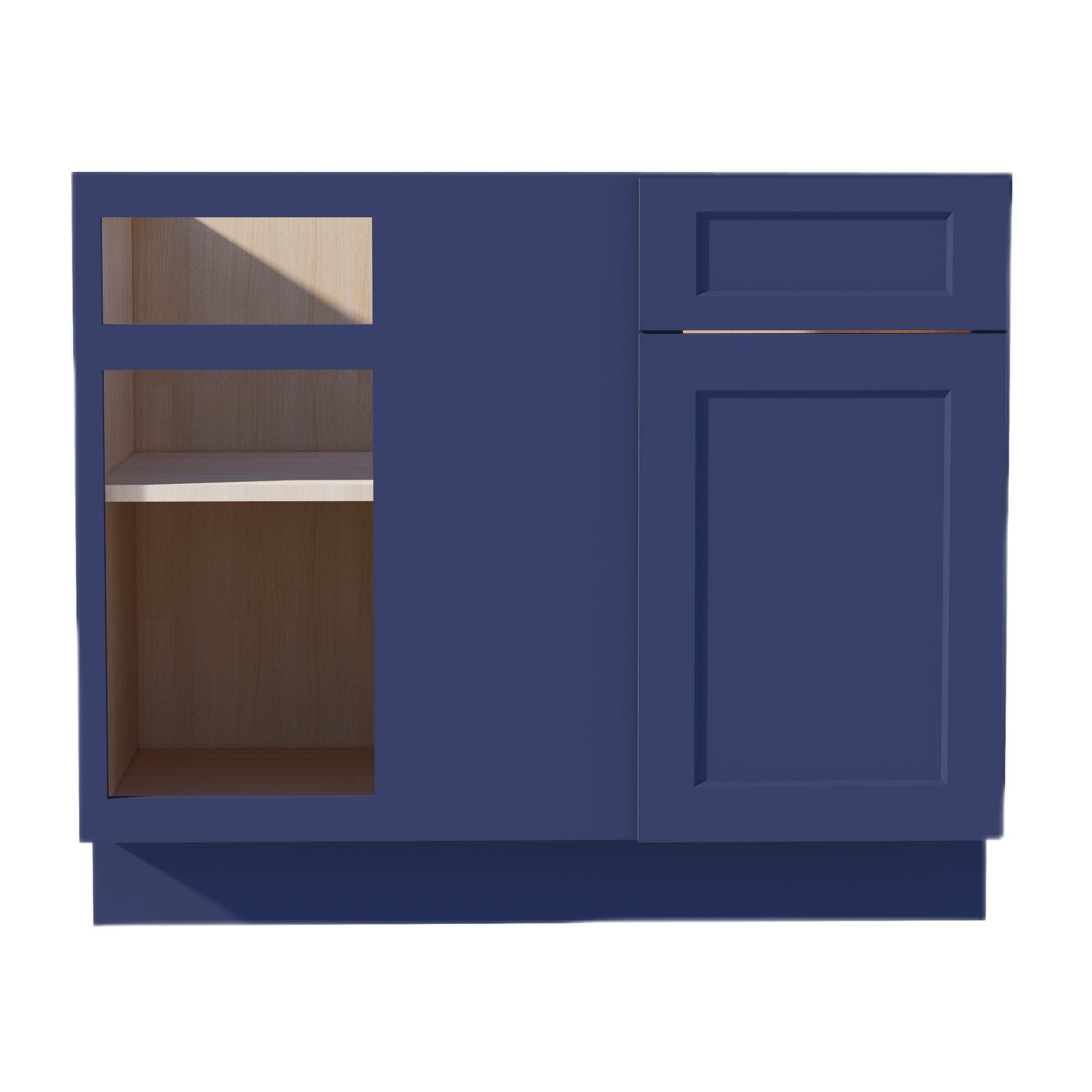 BBC42/45-SB  Base cabinet Blind Corner - Shaker Style - Blue   42"W x 34-1/2"H x 24"D
