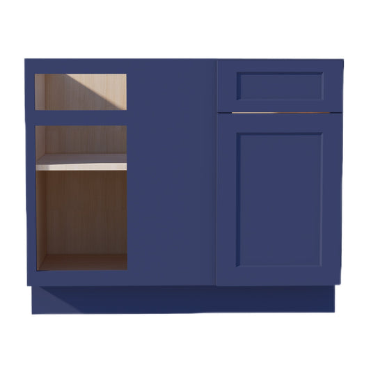 BBC42/45-SB  Base cabinet Blind Corner - Shaker Style - Blue   42"W x 34-1/2"H x 24"D