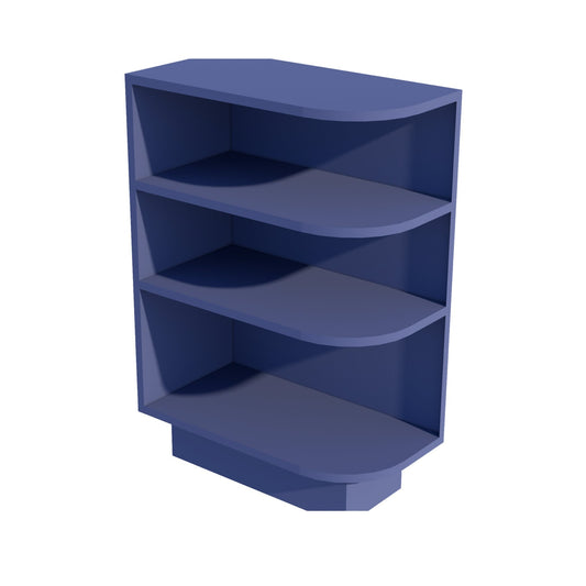 BES12L-SB  Base cabinet 4 Sheleves End Corner Cabinet Left - Shaker Style - Blue   12"W x 34-1/2"H x 24"D