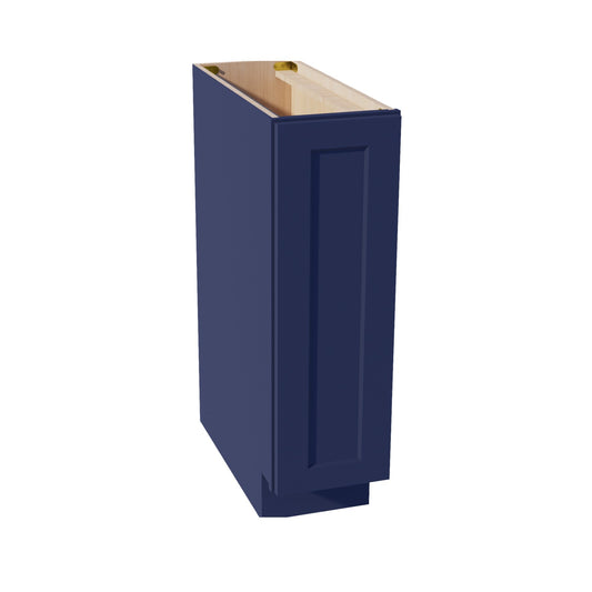 BF09-PO-SB  Base cabinet Full Door Pull Out Spice Rack - Shaker Style - Blue   09"W x 34-1/2"H x 24"D