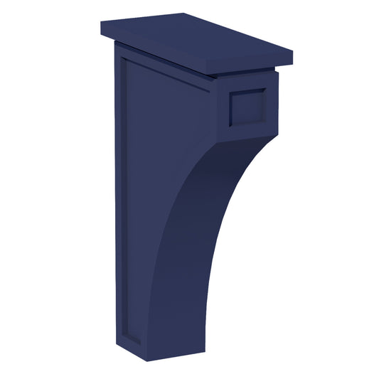 CMCB-SB  Extra Large Corbel - Shaker Style - Blue   3-1/2"W x 12-1/4"H x 8"D