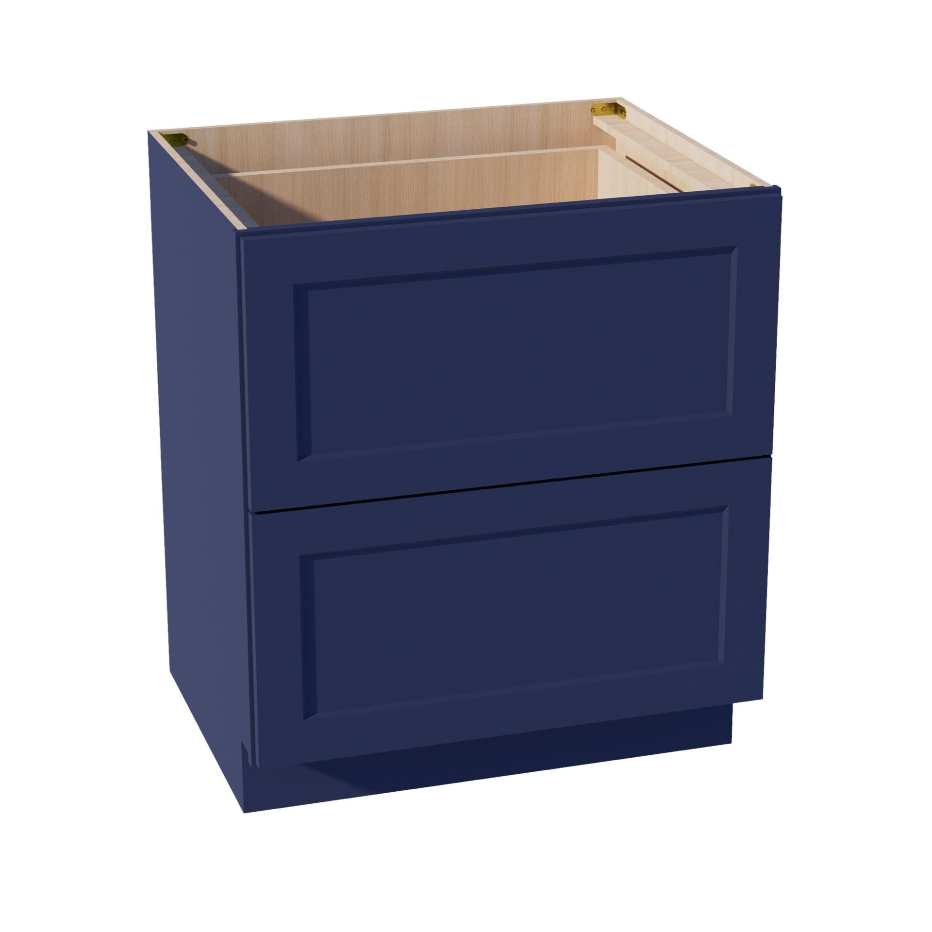 DB30-2-SB  Base Cabinet 3 Drawers - Shaker Style - Blue   30"W x 34-1/2"H x 24"D