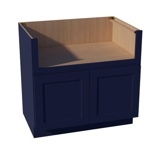 FS36-SB  Base Cabinet 2 Doors Farm House Sink Base  - Shaker Style - Blue   36"W x 34-1/2"H x 24"D