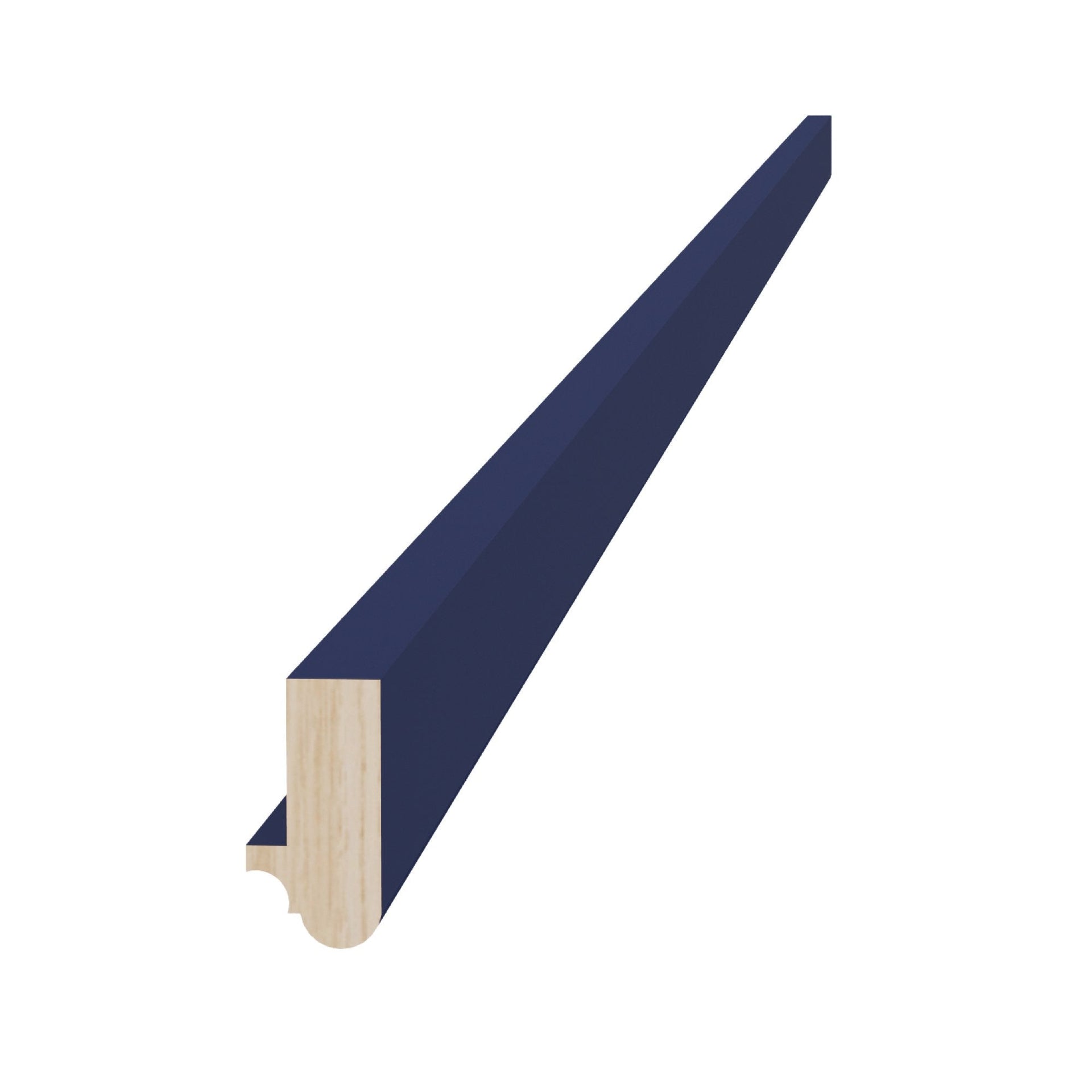 LRM-SB  Light Rail Molding - Shaker Style - Blue   96"W x 1-1/2" x 3/4"