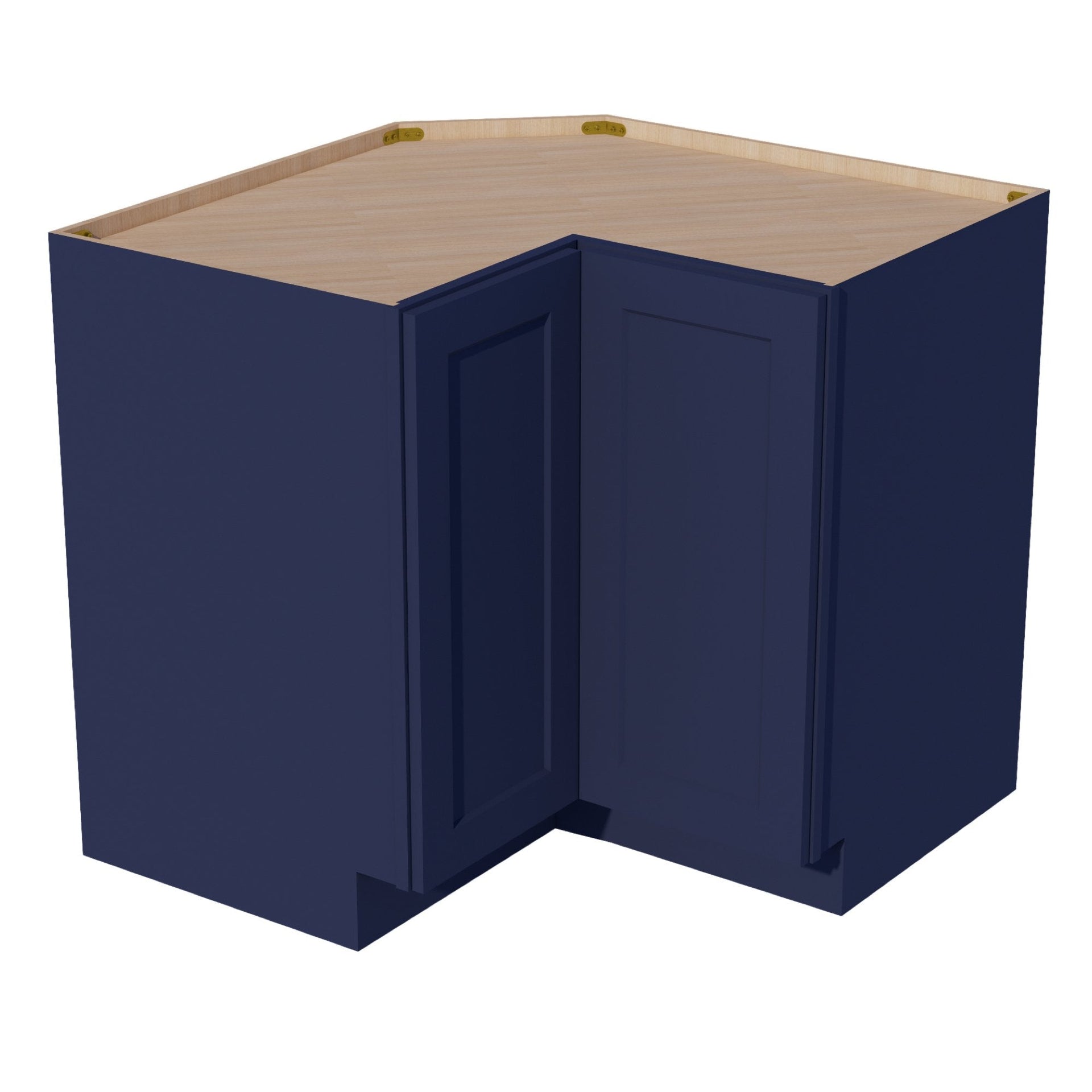 LSB33-SB  Base Cabinet 2 Door Corner Lazy Susan  - Shaker Style - Blue   16-1/2"x16-1/2"W x 34-1/2"H x 24"D