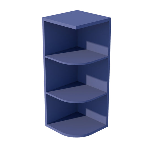 OE1230-SB  Wall End 4 Shelf Cabinet - Shaker Style - Blue   12"W x 30"H x 12"D