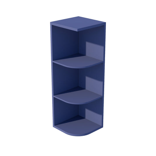 OE1236-SB  Wall End 4 Shelf Cabinet - Shaker Style - Blue   12"W x 36"H x 12"D