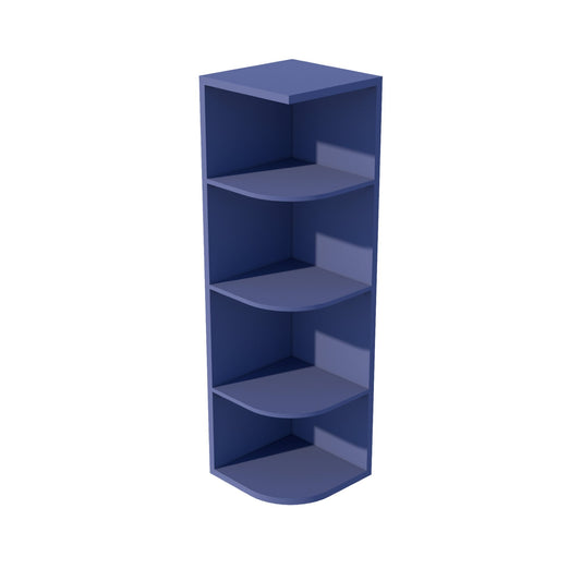 OE1242-SB  Wall End 4 Shelf Cabinet - Shaker Style - Blue   12"W x 42"H x 12"D