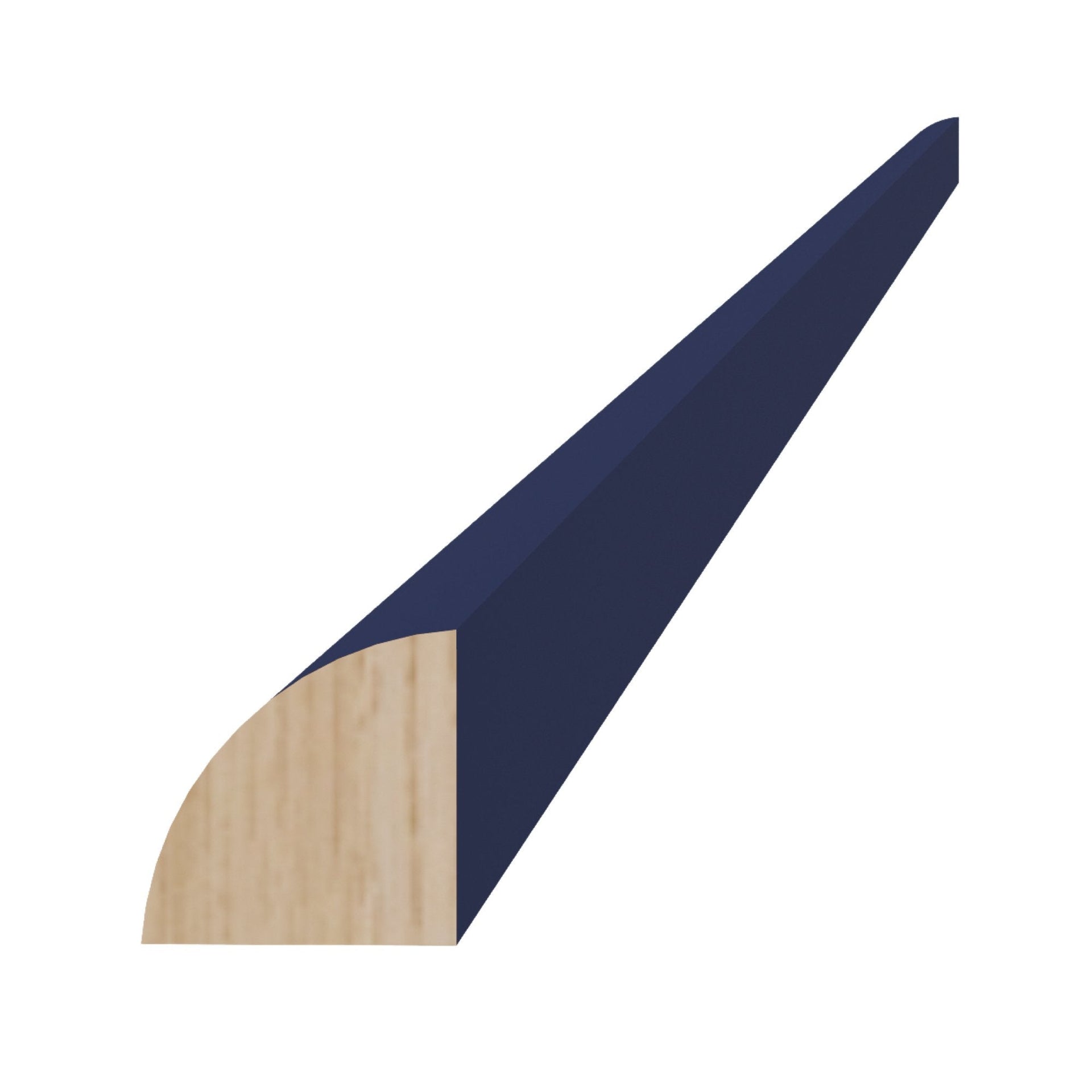 QRM-SB  Quarter Round Shoe Molding - Shaker Style - Blue   3/4"W x 96"H x 3/4"D