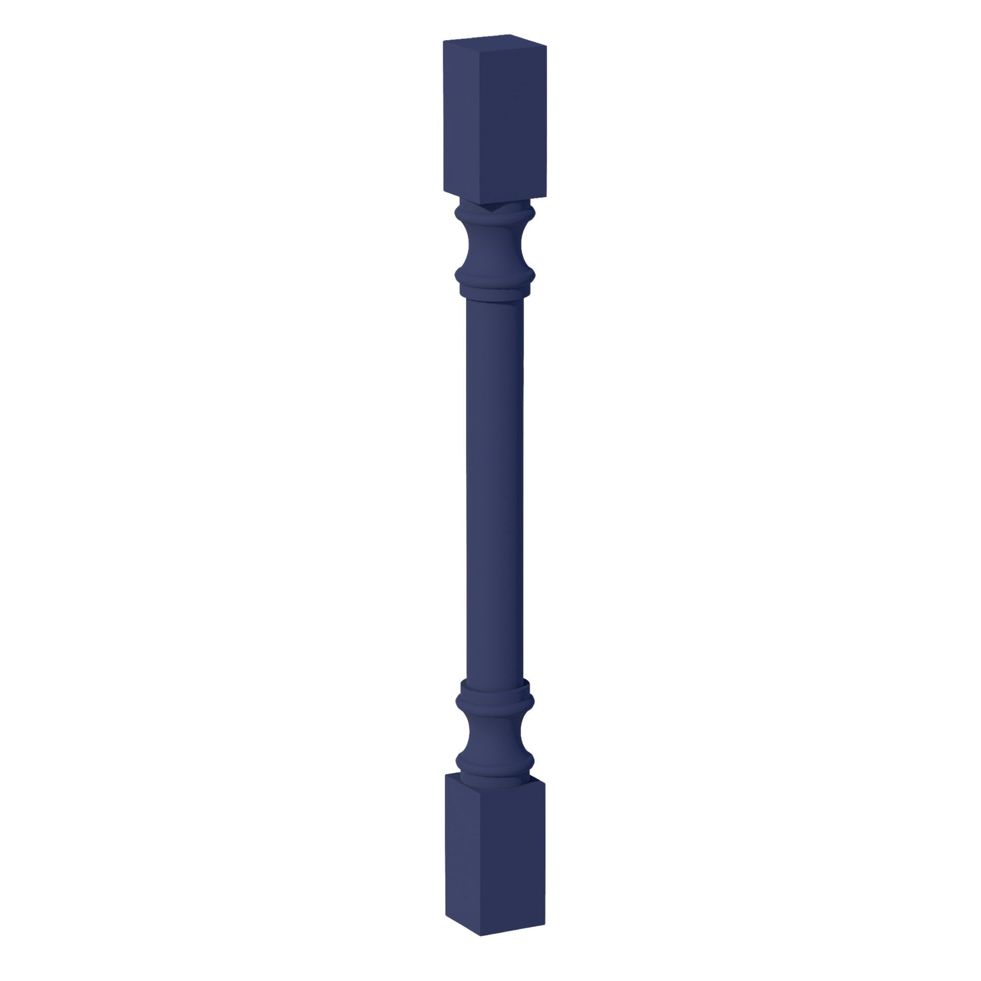 RP336-SB  Round Roman Pillar - Shaker Style - Blue   03"W x 36"H x 3"D