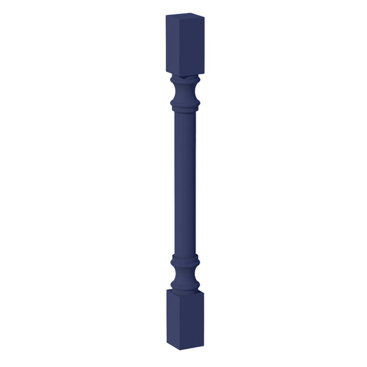 RP336-SB  Round Roman Pillar - Shaker Style - Blue   03"W x 36"H x 3"D