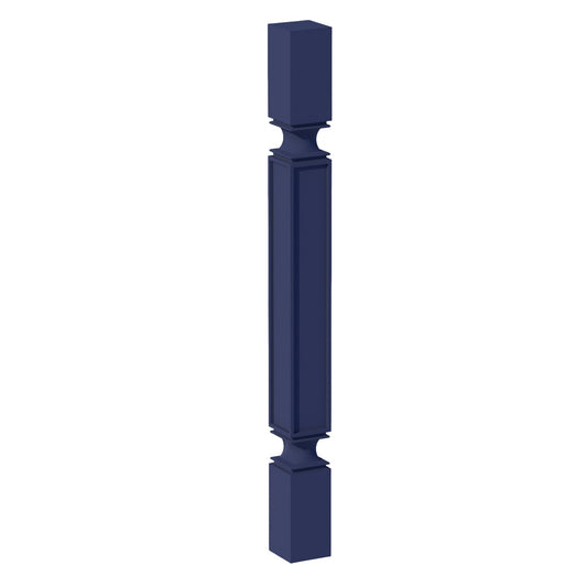 SP336-SB  Square Roman Pillar - Shaker Style - Blue   03"W x 36"H x 03"D